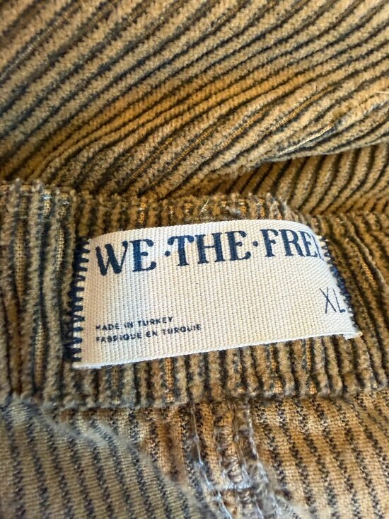 We The Free People Roscoe Pull-On Straight Textured Cotton Pants Size XL NWT - Picture 13 of 15